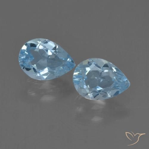 1.71ctw Naturale Celeste Topazio, Forma a pera, VVS-VS
