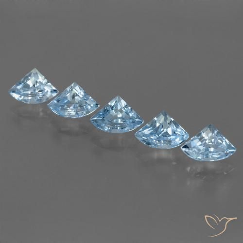 Gemme di Topazio Blu svizzero naturale da 3.63 ct, Taglio a fantasia, VVS-VS