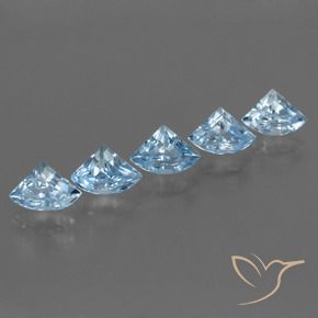 Gemme di Topazio Blu svizzero naturale da 3.63 ct, Taglio a fantasia, VVS-VS