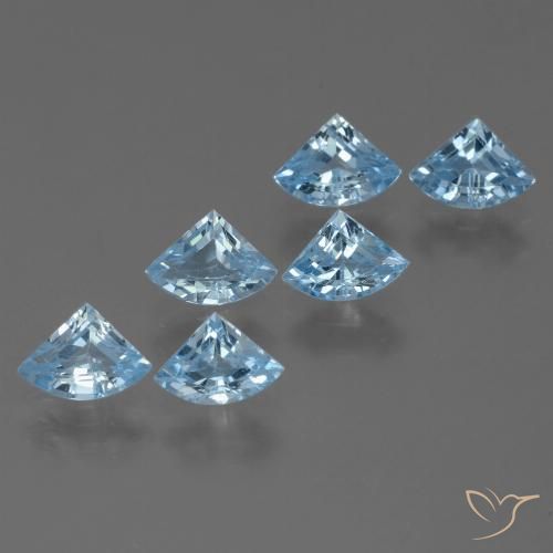 Gemme di Topazio Blu svizzero naturale da 3.85 ct, Taglio a fantasia, VVS-VS
