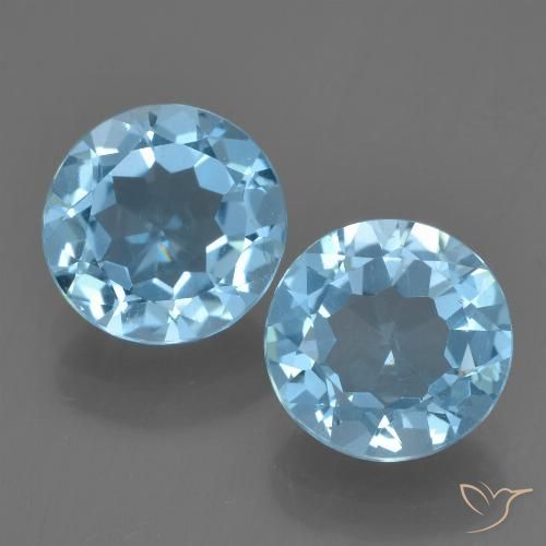 4.09ctw Naturale Blu svizzero Topazio, Rotondo, VVS-VS