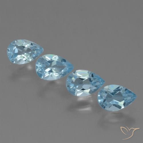 2.16ctw Naturale Celeste Topazio, Forma a pera, VS