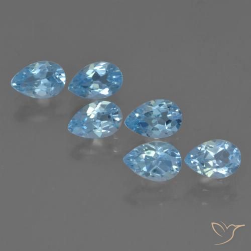 3.29ctw Naturale Blu svizzero Topazio, Forma a pera, VS