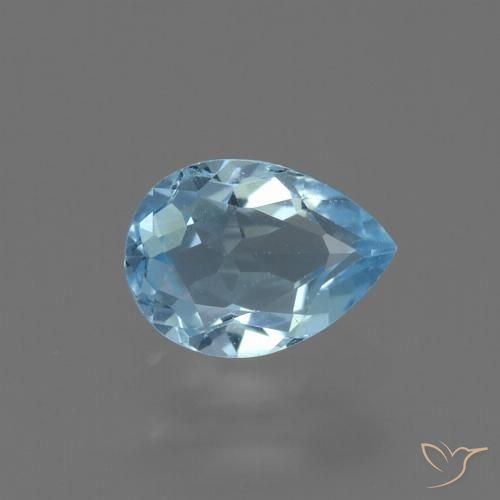 0.81ct Naturale Blu svizzero Topazio, Forma a pera, VVS-VS