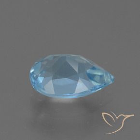Topazio Celeste naturale da 0.82 ct, Forma a pera, VS