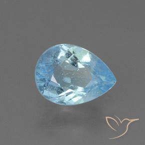 Topazio Celeste naturale da 0.86 ct, Forma a pera, VS