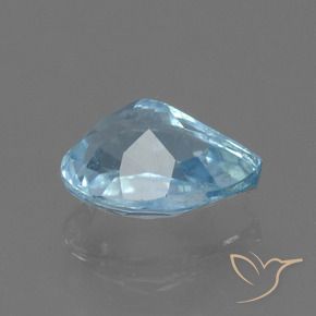 Topazio Celeste naturale da 1.10 ct, Forma a pera, VS