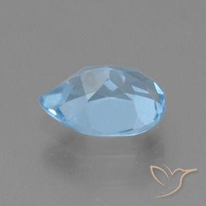 Topazio Blu svizzero naturale da 0.88 ct, Forma a pera, VS