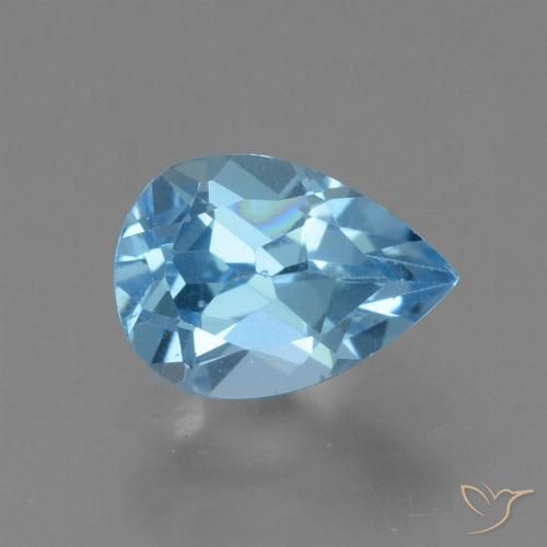 0.93ct Naturale Blu svizzero Topazio, Forma a pera, VS
