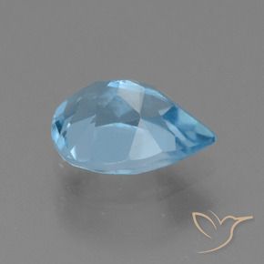 Topazio Blu svizzero naturale da 0.93 ct, Forma a pera, VS