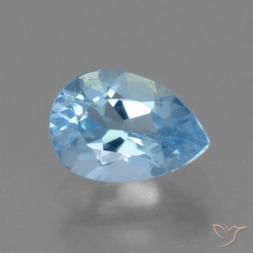 0.94ct Naturale Celeste Topazio, Forma a pera, VS