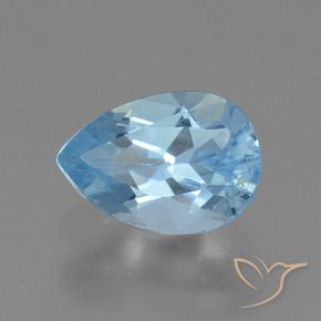 Topazio Celeste naturale da 0.94 ct, Forma a pera, VS