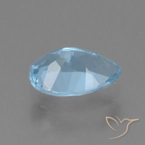 Topazio Celeste naturale da 0.94 ct, Forma a pera, VS