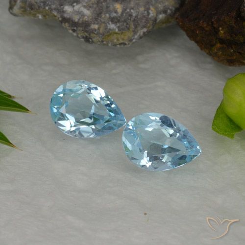 1.65ctw Naturale Celeste Topazio, Forma a pera, VVS-VS