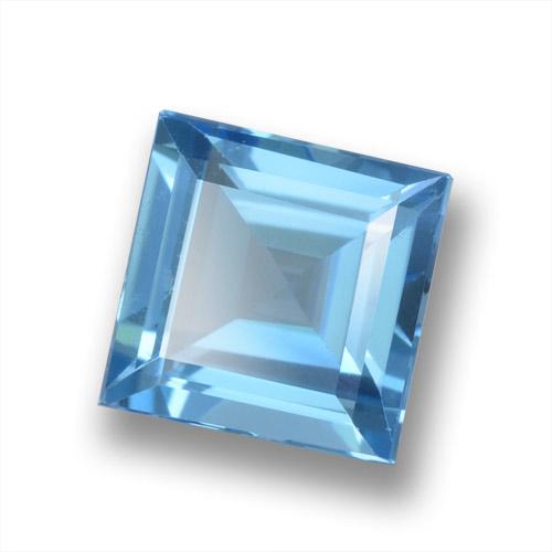 Topazio Blu svizzero naturale da 1.86 ct, Quadrato, VVS-VS