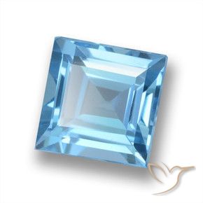 Topazio Blu svizzero naturale da 2.25 ct, Quadrato, VVS-VS