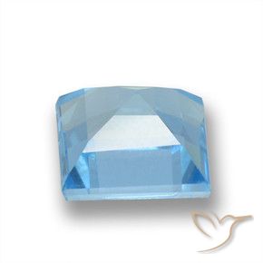 Topazio Blu svizzero naturale da 1.86 ct, Quadrato, VVS-VS