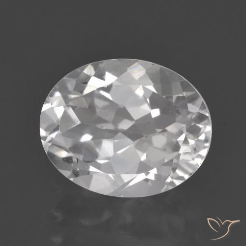 3.19ct Naturale Bianco Topazio, Ovale, VVS-VS