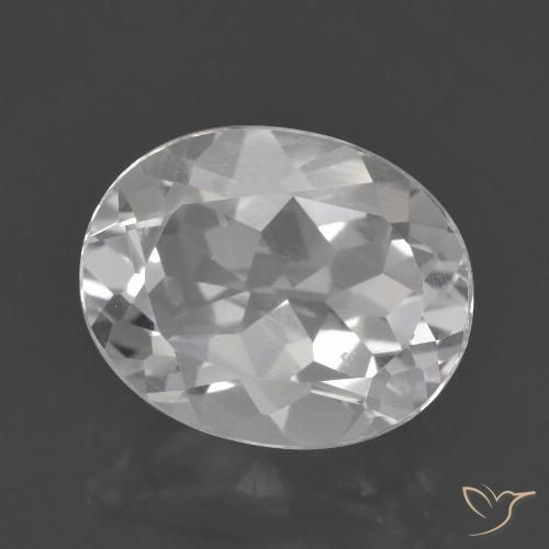 3.25ct Naturale Bianco Topazio, Ovale, VVS-VS