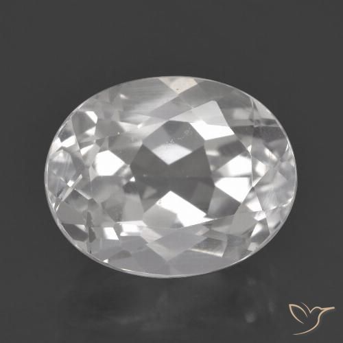 3.85ct Naturale Bianco Topazio, Ovale, VVS-VS