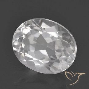Topazio Bianco naturale da 3.85 ct, Ovale, VVS-VS