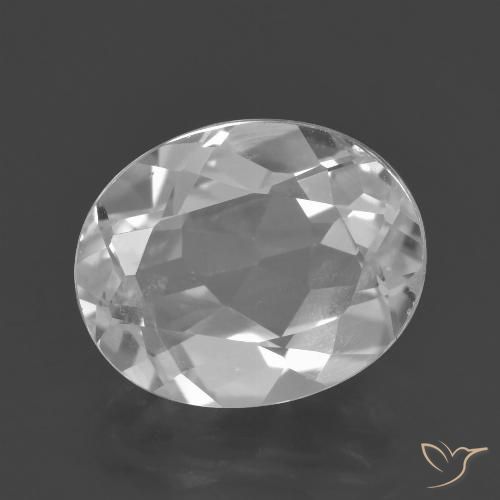 3.25ct Naturale Bianco Topazio, Ovale, VVS-VS