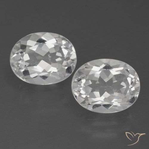 6.64ctw Naturale Bianco Topazio, Ovale, VVS-VS