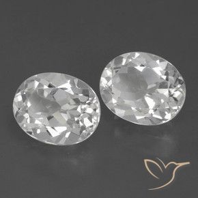 Gemme di Topazio Bianco naturale da 6.64 ct, Ovale, VVS-VS