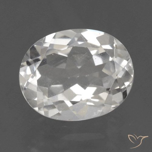 3.06ct Naturale Bianco Topazio, Ovale, VVS-VS