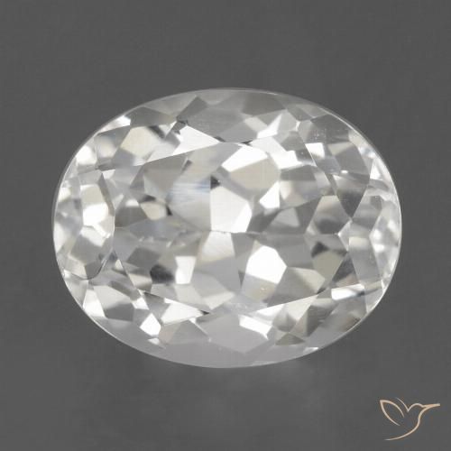 3.67ct Naturale Bianco Topazio, Ovale, VVS-VS