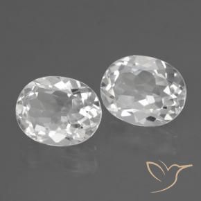Gemme di Topazio Bianco naturale da 6.37 ct, Ovale, VVS-VS