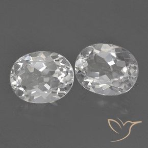 Gemme di Topazio Bianco naturale da 6.39 ct, Ovale, VVS-VS