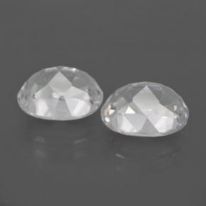 Topazio naturale bianco da 7,63 ct, taglio ovale, VVS-VS