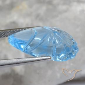 Topazio Celeste naturale da 12.94 ct, Taglio a fantasia, Trasparente