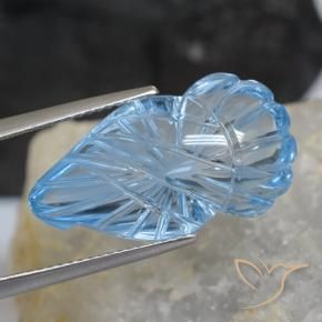 Topazio Celeste naturale da 16.56 ct, Taglio a fantasia, Trasparente