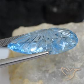 Topazio Celeste naturale da 16.56 ct, Taglio a fantasia, Trasparente