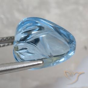Topazio Celeste naturale da 11.83 ct, Taglio a fantasia, Trasparente