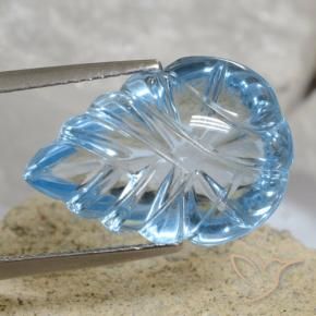 Topazio Blu svizzero naturale da 12.38 ct, Taglio a fantasia, Trasparente