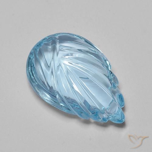 10.76ct Naturale Celeste Topazio, Taglio a fantasia, Trasparente