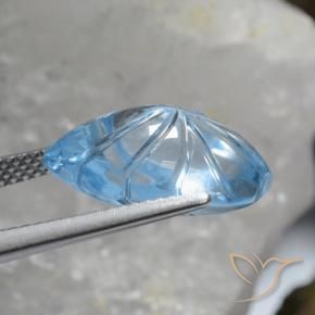 Topazio Celeste naturale da 8.99 ct, Taglio a fantasia, Trasparente
