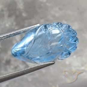 Topazio Blu svizzero naturale da 12.38 ct, Taglio a fantasia, Trasparente