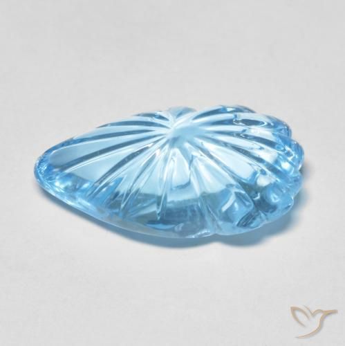 Topazio Celeste naturale da 12.83 ct, Taglio a fantasia, Trasparente