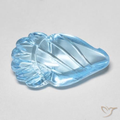 12.80ct Naturale Blu svizzero Topazio, Taglio a fantasia, Trasparente