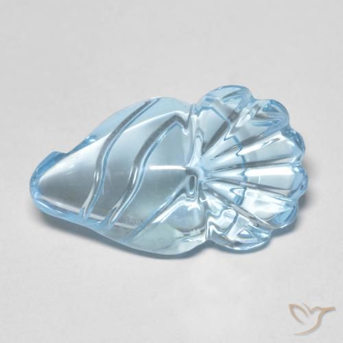 Topazio Blu svizzero naturale da 12.80 ct, Taglio a fantasia, Trasparente