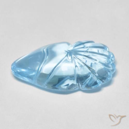 Topazio Blu svizzero naturale da 12.80 ct, Taglio a fantasia, Trasparente