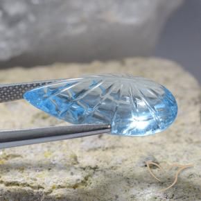 Topazio Blu svizzero naturale da 13.93 ct, Taglio a fantasia, Trasparente