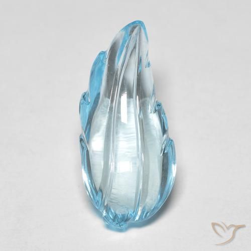 Topazio Blu svizzero naturale da 7.33 ct, Taglio a fantasia, Trasparente