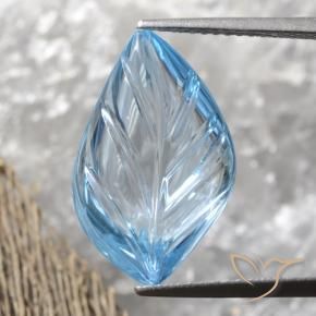 Topazio Celeste naturale da 9.21 ct, Taglio a fantasia, Trasparente