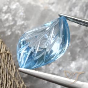 Topazio Celeste naturale da 9.21 ct, Taglio a fantasia, Trasparente