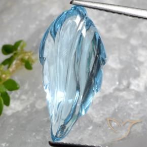 Topazio Celeste naturale da 6.92 ct, Taglio a fantasia, Trasparente